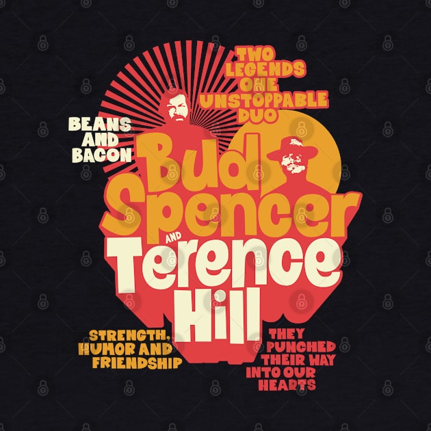 Nostalgic Tribute to Bud Spencer and Terence Hill - Iconic Duo Illustration by Boogosh